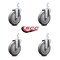 Service Caster 5 Inch Thermoplastic Rubber Wheel Swivel 3/4 Inch Square Stem Caster Set SCC SCC-SQ20S514-TPRB-34-4 - alternate 2